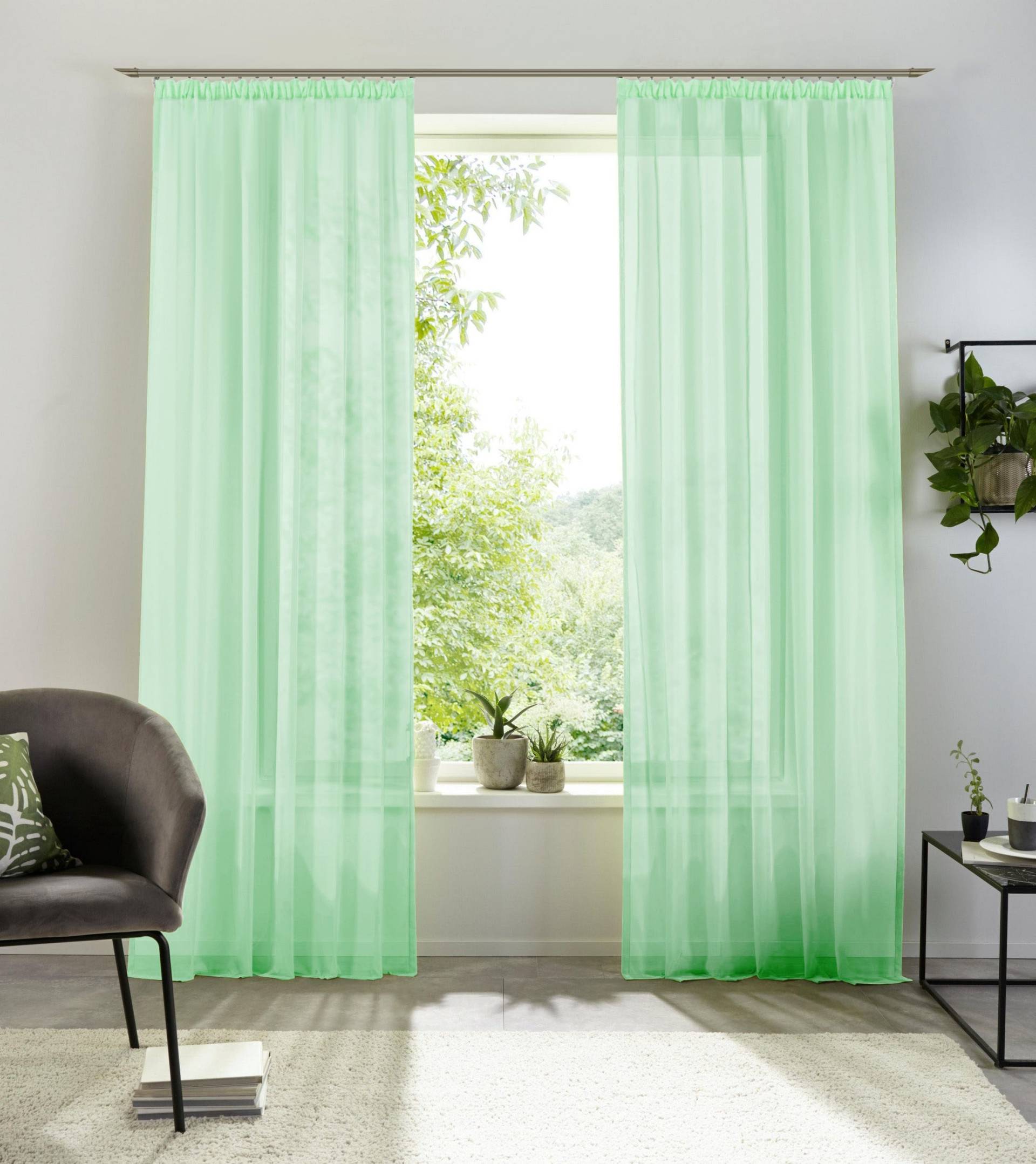 my home Gardine »XANA«, (1 St.), Voile Gardine, Bestseller, 1500+ 4,5-Sterne-Bew. 1 Schal, transparent von My Home