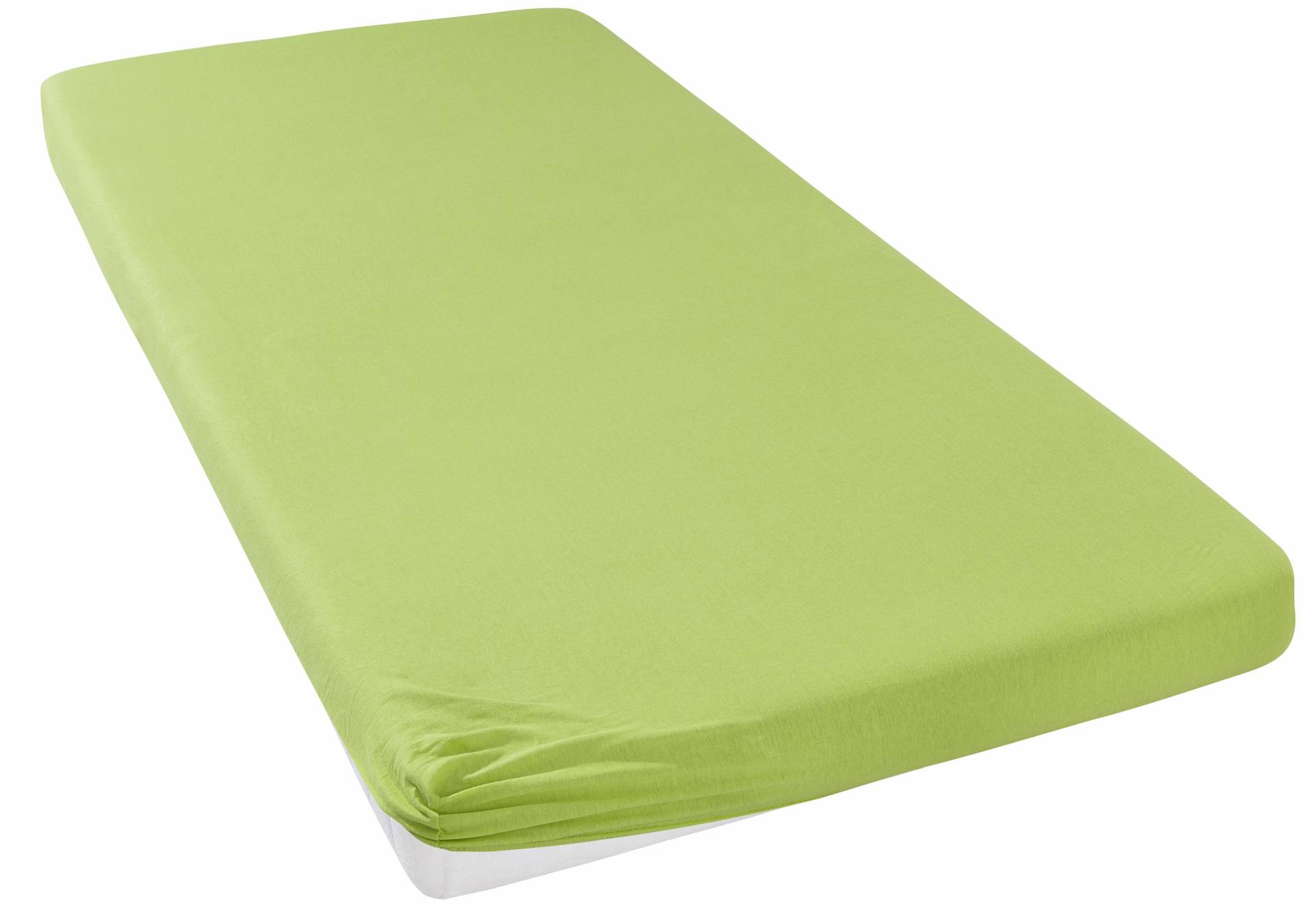 my home Spannbettlaken »Litschi«, (1 St.), für Topper auf Boxspringbetten geeignet, 100% Baumwolle, Topper Spannbettlaken aus Jersey mit Gummizug, Made in Green zertifiziert von My Home