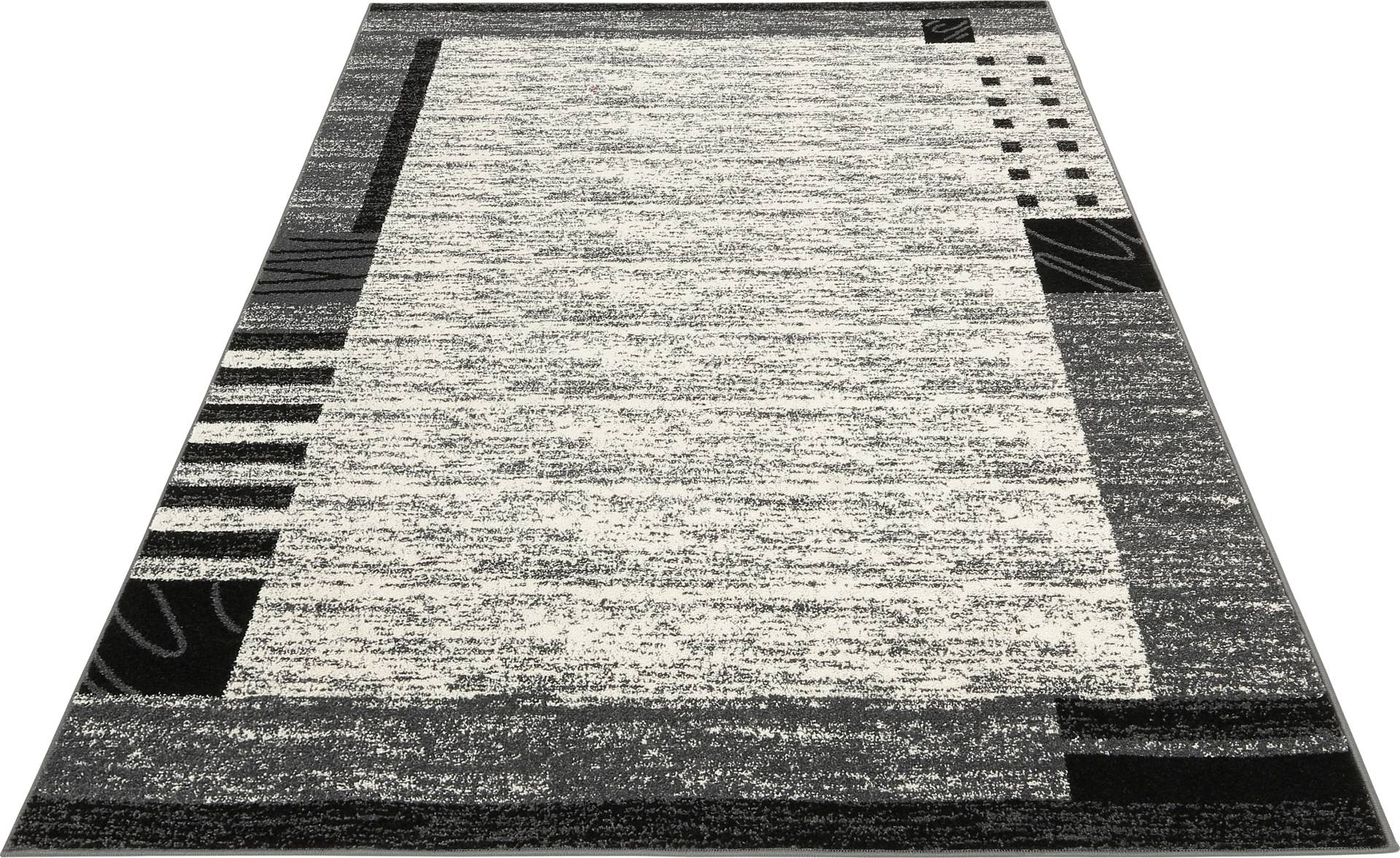 my home Teppich »Jonas«, rechteckig, 8 mm Höhe, flacher Teppich,Kurzflor, Weich, Pflegeleicht, Elegant, Bordüre, Wohnzimmer Schlafzimmer Esszimmer von My Home
