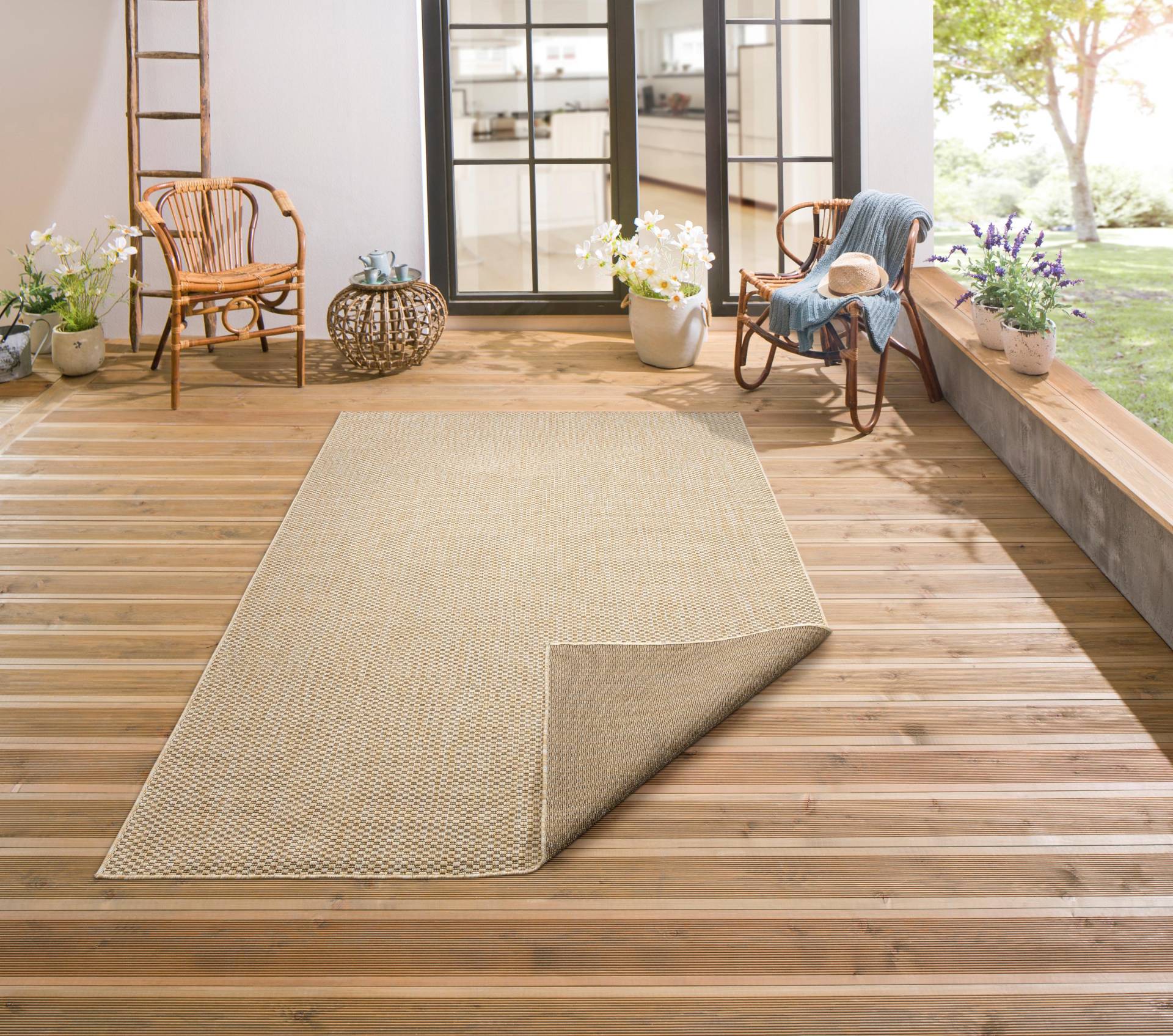 my home Teppich »Rhodos«, rechteckig, In-und Outdoor geeignet, Sisal-Optik, Wetterfest & UV-beständig von My Home