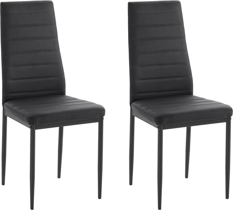 INOSIGN Esszimmerstuhl »Sandy«, (Set), 2 St., (2 oder 4 Stück) Bezug in Kunstleder, schwarzes Metallgestell von INOSIGN