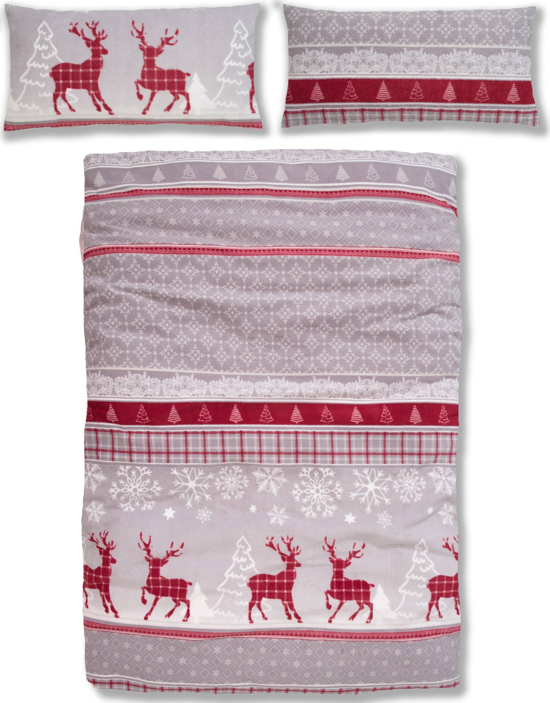 my home Bettwäsche »Chrissy in Gr. 135x200 oder 155x220 cm, ideal für Weihnachten«, Fleece kuschelig warm im Winter, Weihnachtsbettwäsche, Winter von My Home