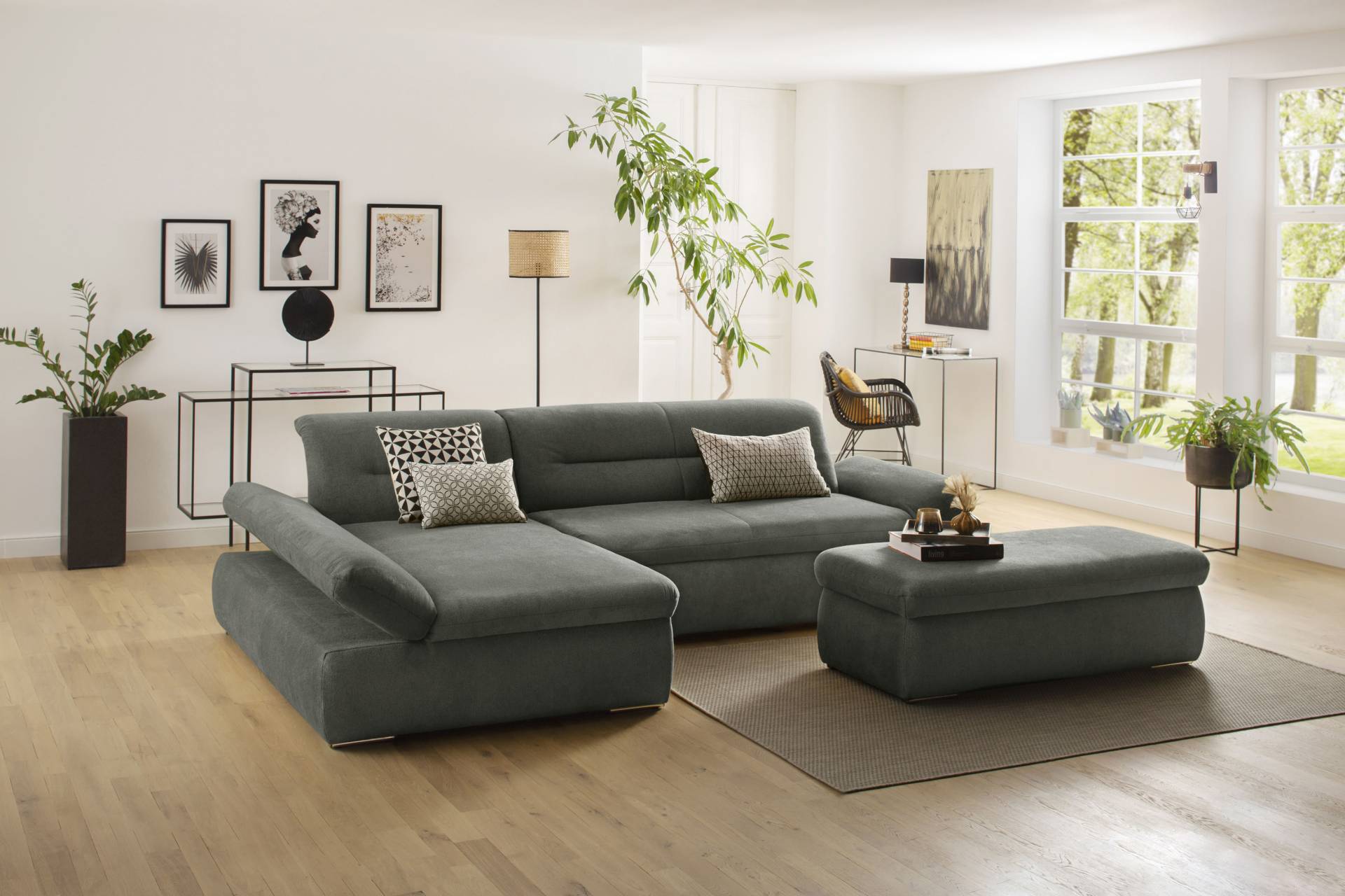 INOSIGN Ecksofa »Avesa L-Form«, Wahlweise mit Armteilvertsellung und Bettfunktion, B/T/H: 300/172/80cm von INOSIGN