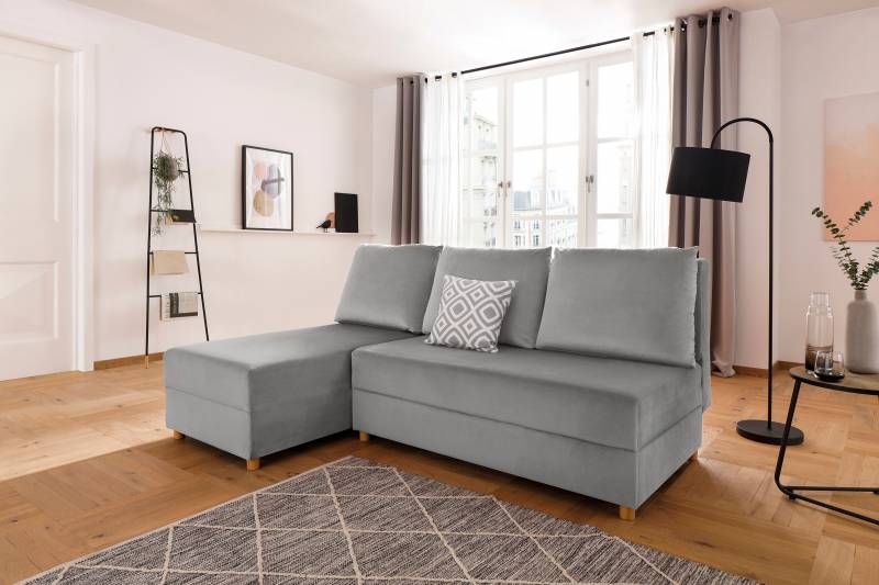 INOSIGN Ecksofa »Mick L-Form«, Longchair links/rechts montierbar, wahlweise mit Bettfunktion von INOSIGN