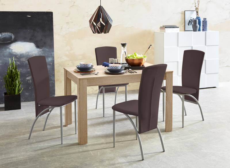 INOSIGN Essgruppe, (Set, 5 tlg.), Tischbreite 120 cm in eichefarben sägerau von INOSIGN