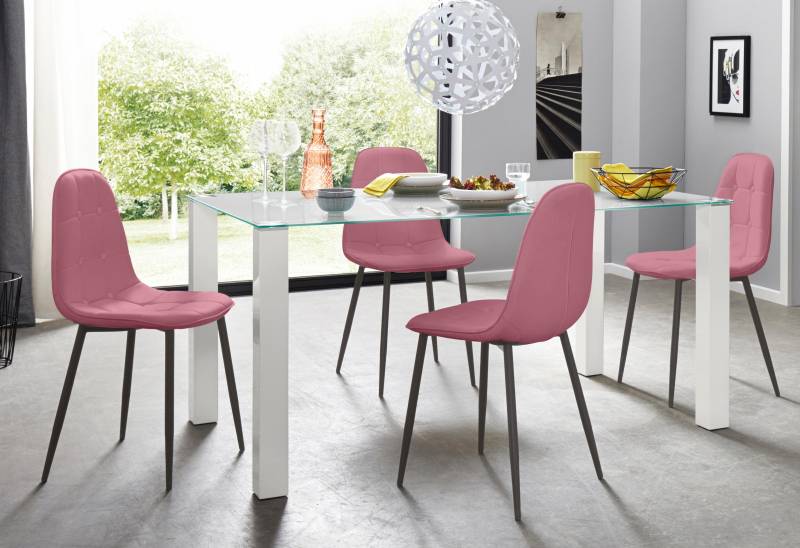 INOSIGN Essgruppe, (Set, 5 tlg.), mit Glastisch, Breite 160 cm von INOSIGN
