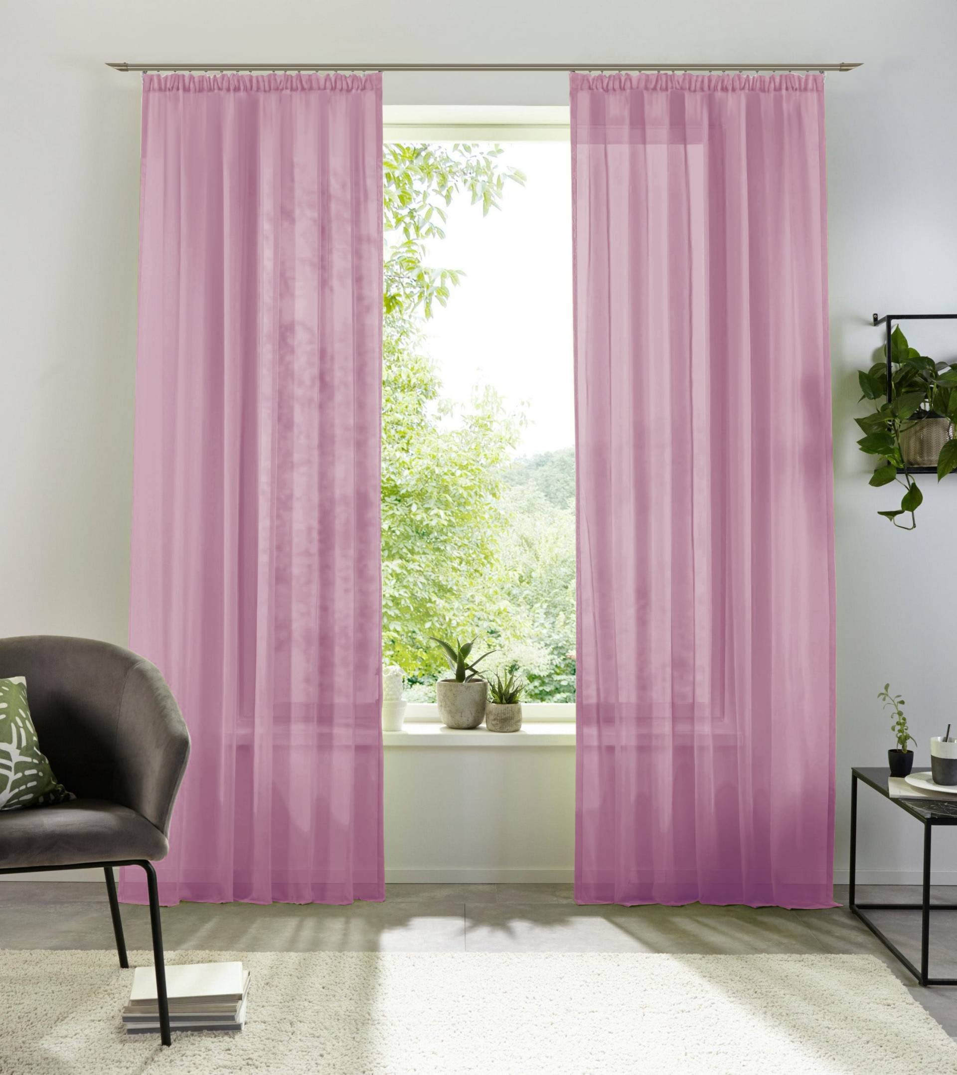 my home Gardine »XANA«, (1 St.), Voile Gardine, Bestseller, 1500+ 4,5-Sterne-Bew. 1 Schal, transparent von My Home