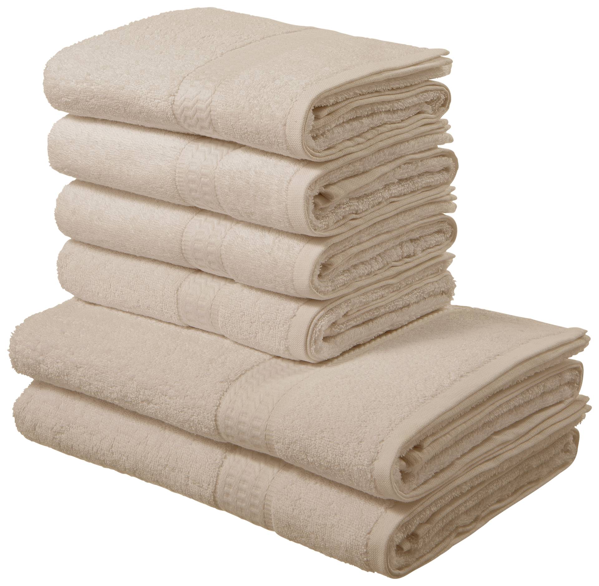 my home Handtuch Set »Juna, 6-tlg., 2 Duschtücher (70x140) 4 Handtücher (50x100)«, 6 tlg., Walkfrottee, 100% Baumwolle, Handtuch-Set mit Bordüre, Uni-Farben, weich my home Handtuch Set »Juna, 6-tlg., 2 Duschtücher (70x140) 4 Handtücher (50x100)«, 6 tlg., Walkfrottee, 100% Baumwolle, Handtuch-Set mit Bordüre, Uni-Farben, weich von My Home