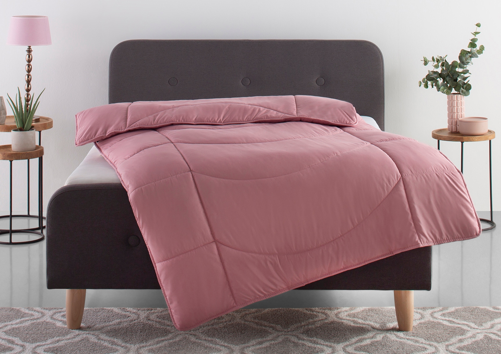 my home Microfaserbettdecke »Microlux, Bettdecke 135x200 cm, 155x220 cm, 200x200 cm«, warm, Füllung Polyester (3D-Klimafaser), Bezug Polyester (Microfaser-Feinbatist), (1 St.), Bettdecken in 4 Farben, Sommer, Winter, 4 Jahreszeiten, Decke von My Home