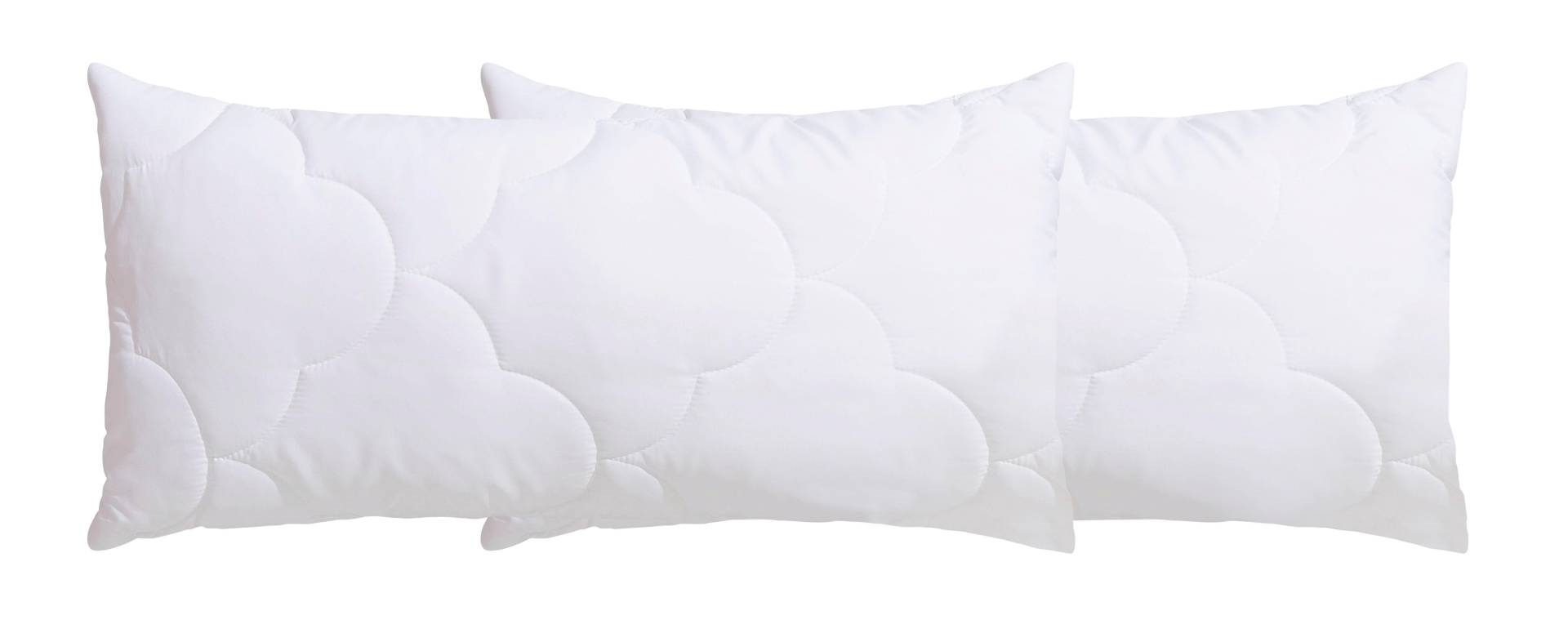 my home Microfaserkissen »Mondschein, Kopfkissen 40x80 cm, 80x80 cm und weitere Grössen«, Füllung: Faserbällchen aus Polyester, Bezug: Microfaser, (Spar-Set, 2 St., 2-tlg.), Kissen im Spar-Set, allergiker geeignet (für Hausstauballergiker) von My Home