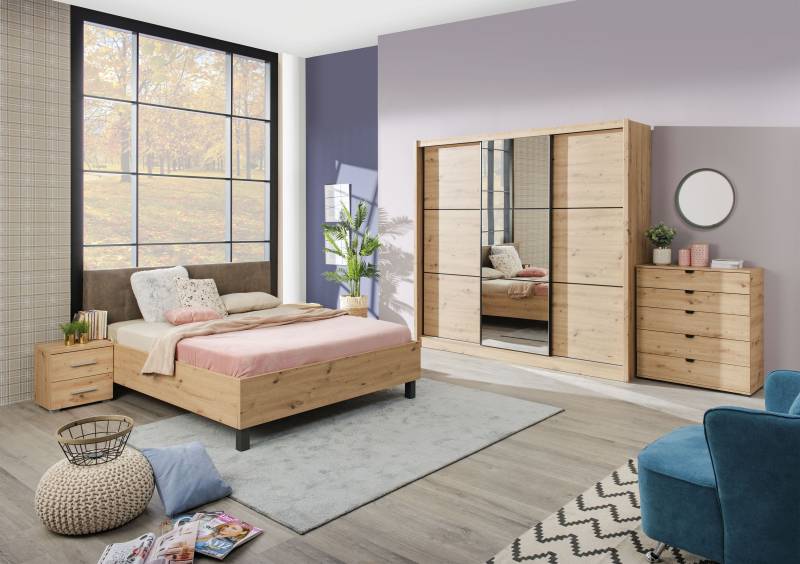 INOSIGN Schwebetürenschrank »Navara Kleiderschrank mit Spiegel Wäscheschrank Garderobe«, mit grosszügiger Innenausstattung, FSC®-zertifiziert, in 3 Breiten von INOSIGN