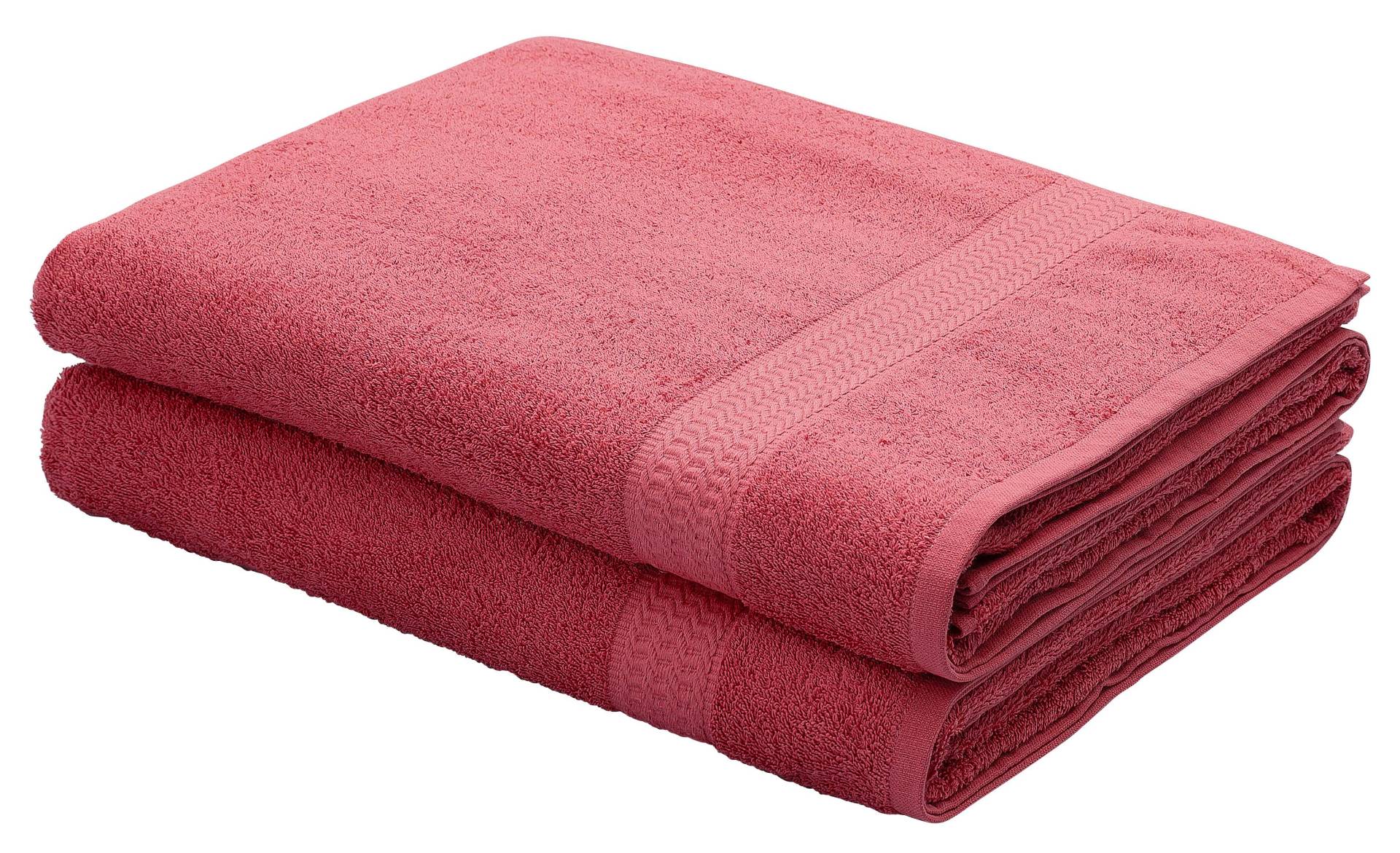 my home Strandtücher »Juna, 2 Badetücher 100x180, 100% Baumwolle«, (2 St.), Handtuch-Set und als Serie, weich, Handtücher in Uni-Farben von My Home