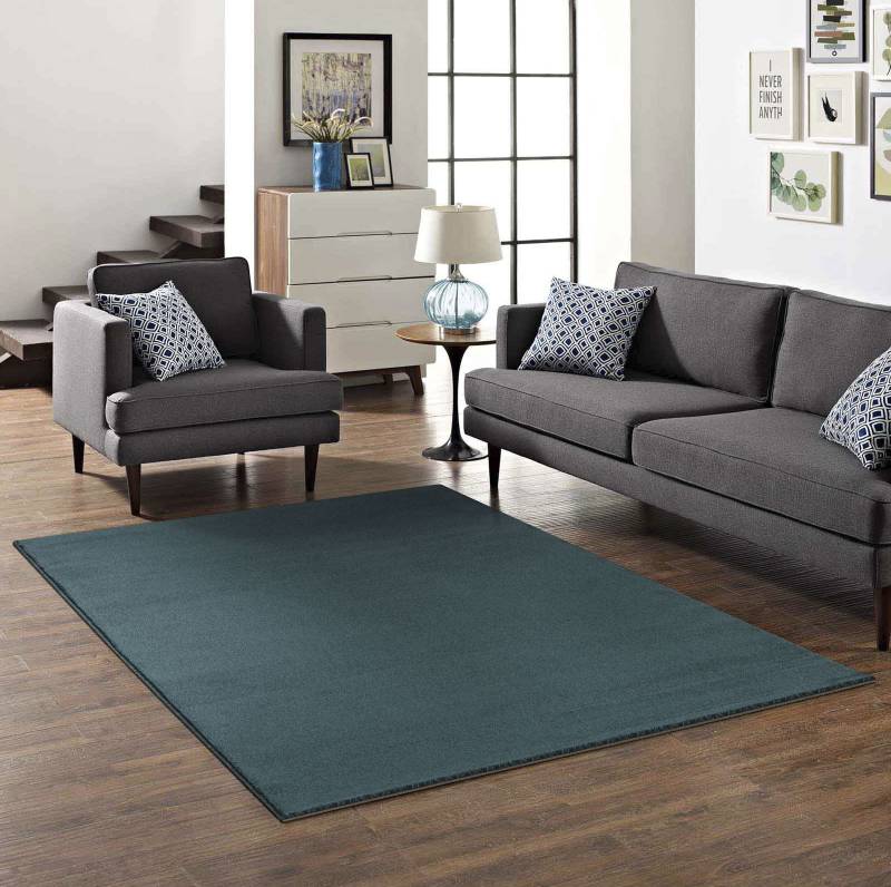 my home Teppich »Kurzflor-Webteppich GRANADA 4800, uni Soft Touch«, rechteckig, 20 mm Höhe, leichter Glanz, auch in rund, Wohnzimmer, Schlafzimmer, Kinderzimmer von My Home