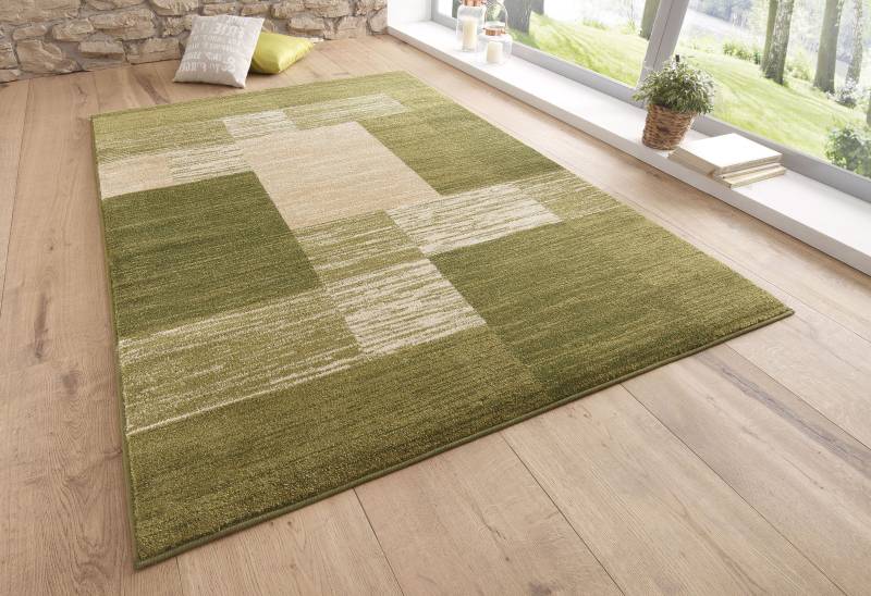 my home Teppich »Melvin«, rechteckig, 8 mm Höhe, schön weich, Kurzflor Teppich Karo-Muster von My Home