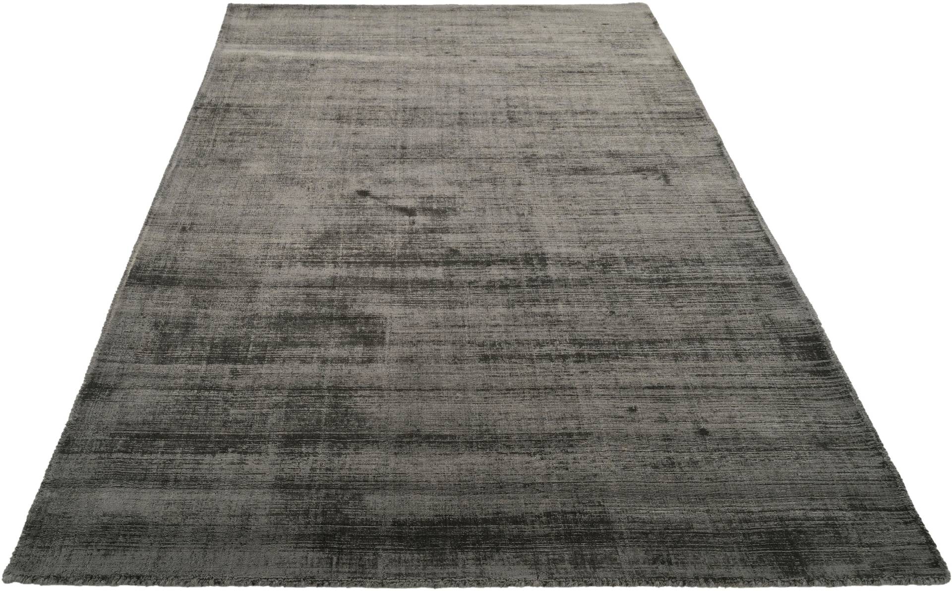 my home Teppich »Shirley«, rechteckig, 12 mm Höhe, Handweb Teppich, aus weicher Viskose, handgewebt, Seiden-Optik, Wohnzimmer von My Home