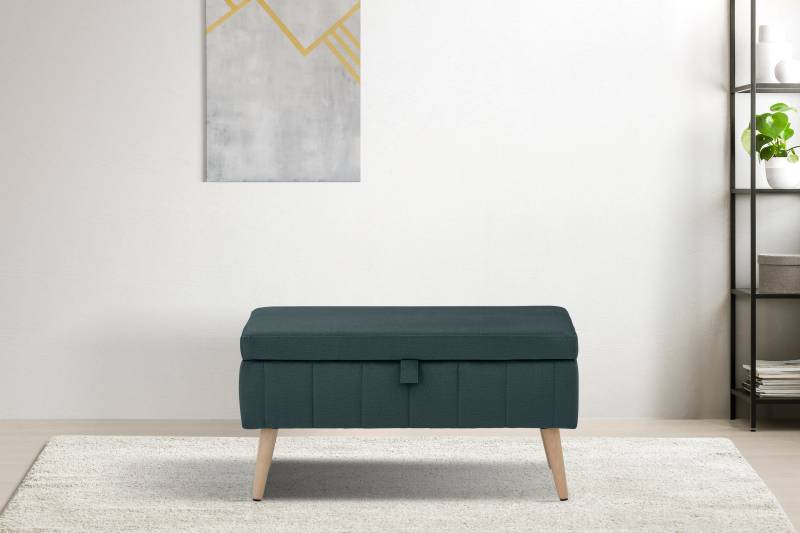 INOSIGN Truhenbank »AMIRA Sitzbank mit Stauraum, Masse B/T/H: 81/36/43 cm«, mit Staufach, in 3 Bezugsqualitäten mit feiner Steppung von INOSIGN