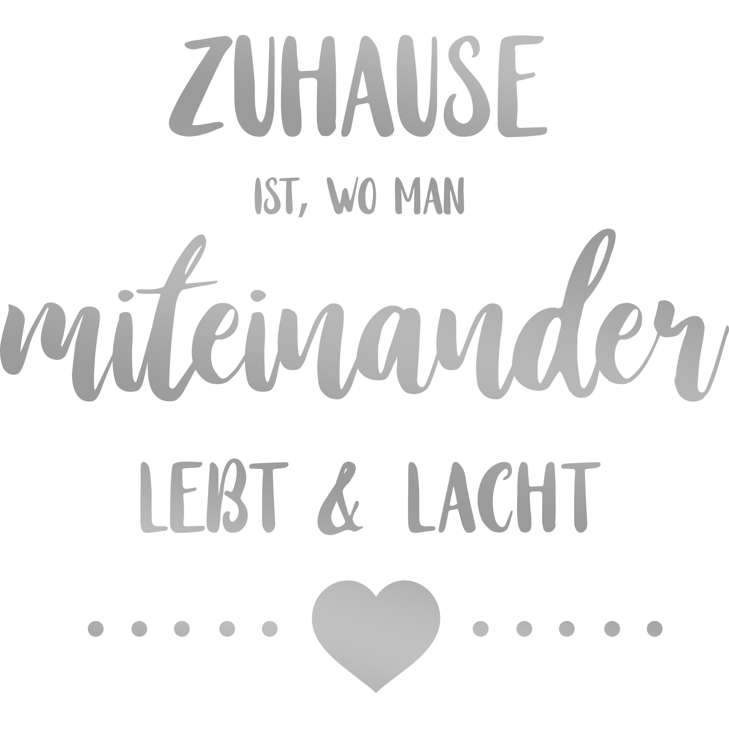 my home Wandtattoo »Zuhause ist, wo man miteinander lebt & lacht«, (1 St.) von My Home