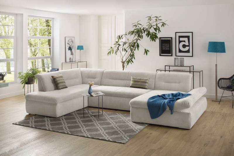 INOSIGN Wohnlandschaft »Avesa U-Form«, Wahlweise mit Armteilverstellung und Bettfunktion, B/T/H: 355/216/80cm von INOSIGN