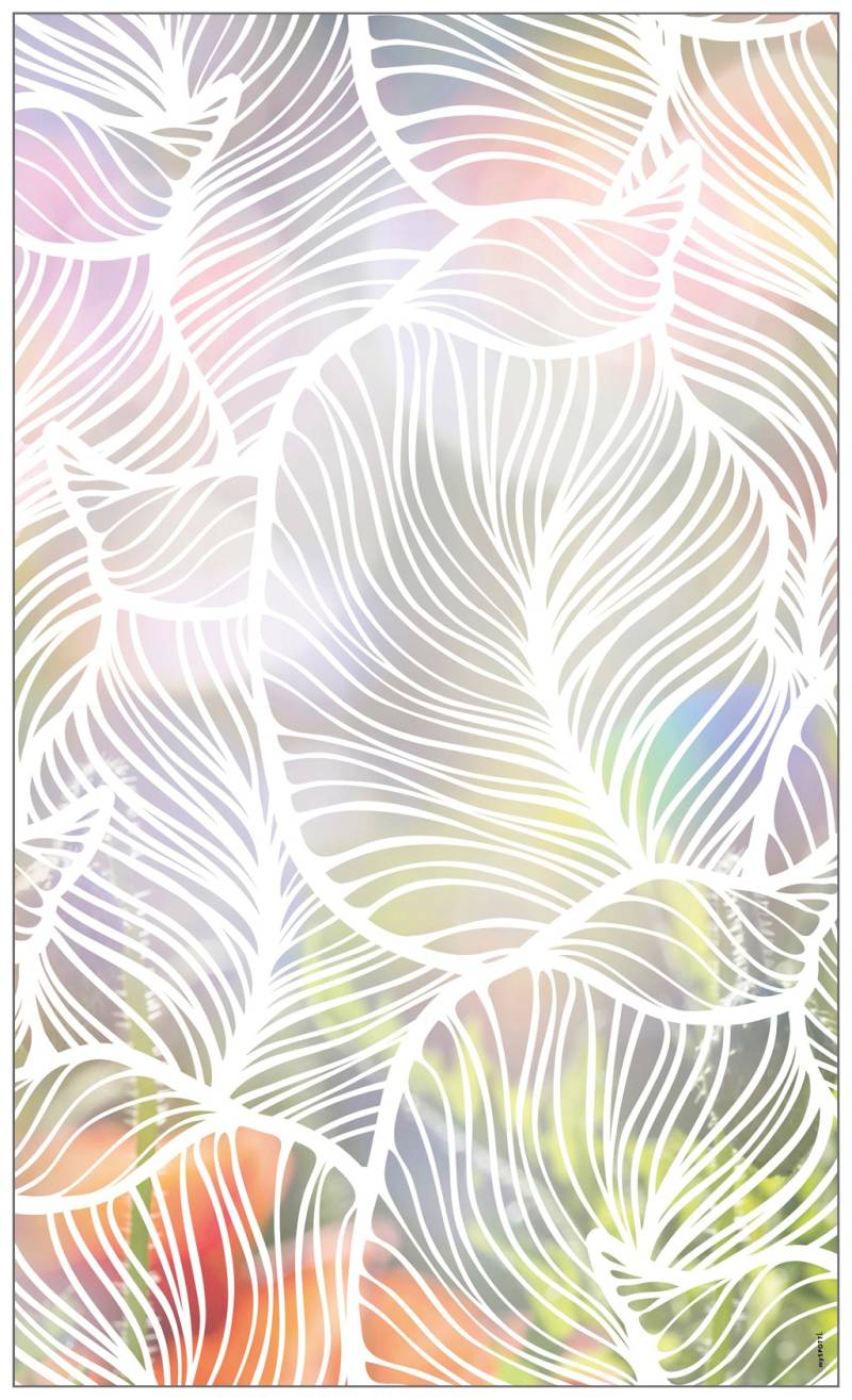 MySpotti Fensterfolie »Look Leaves white«, halbtransparent, glattstatisch haftend, 60 x 100 cm, statisch haftend von MySpotti