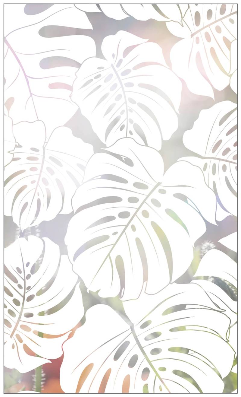 MySpotti Fensterfolie »Look Monstera white«, halbtransparent, glattstatisch haftend, 60 x 100 cm, statisch haftend von MySpotti