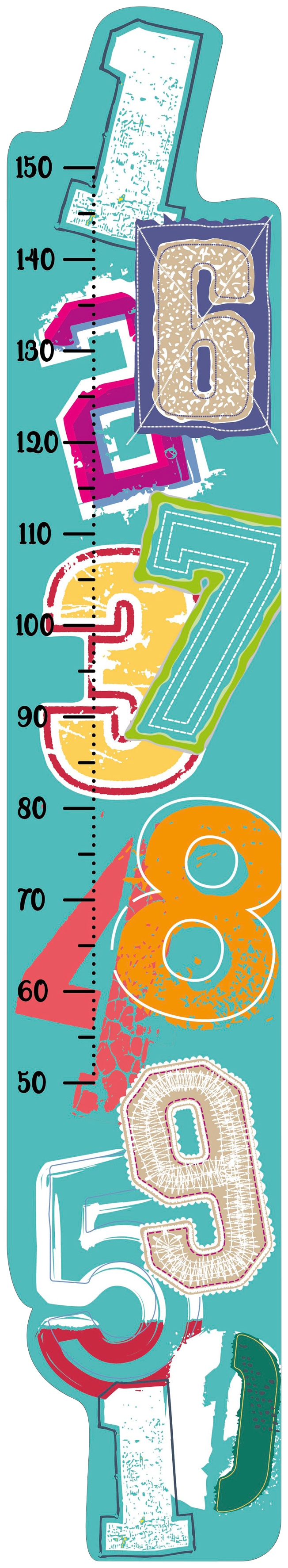 MySpotti Wandsticker »Mess mich Numbers«, (1 St.), zum Messen der Körpergrösse von MySpotti