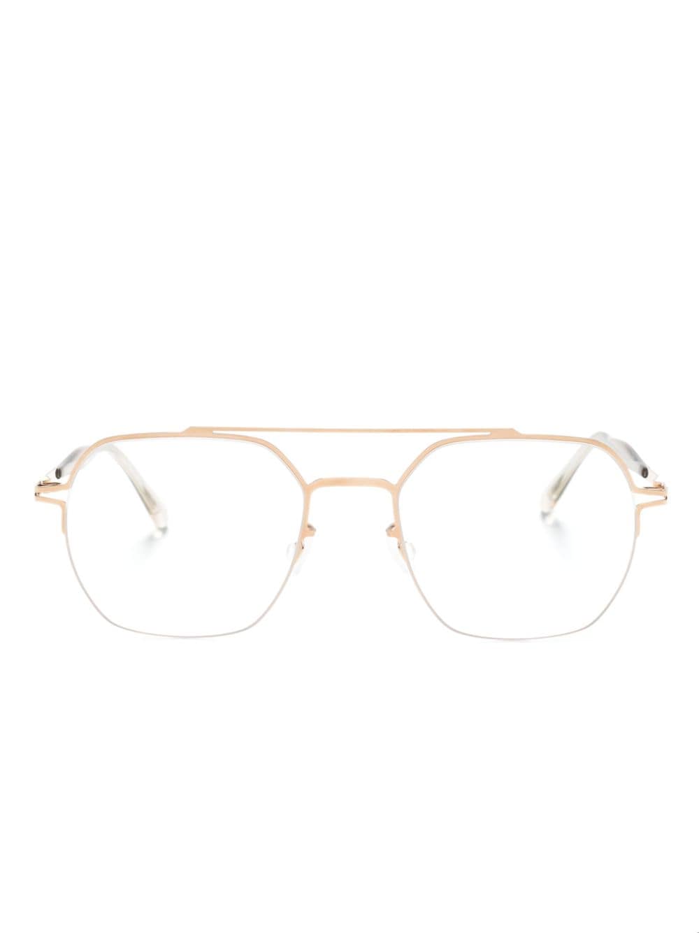 Mykita Arlo rectangle-frame glasses - Gold von Mykita