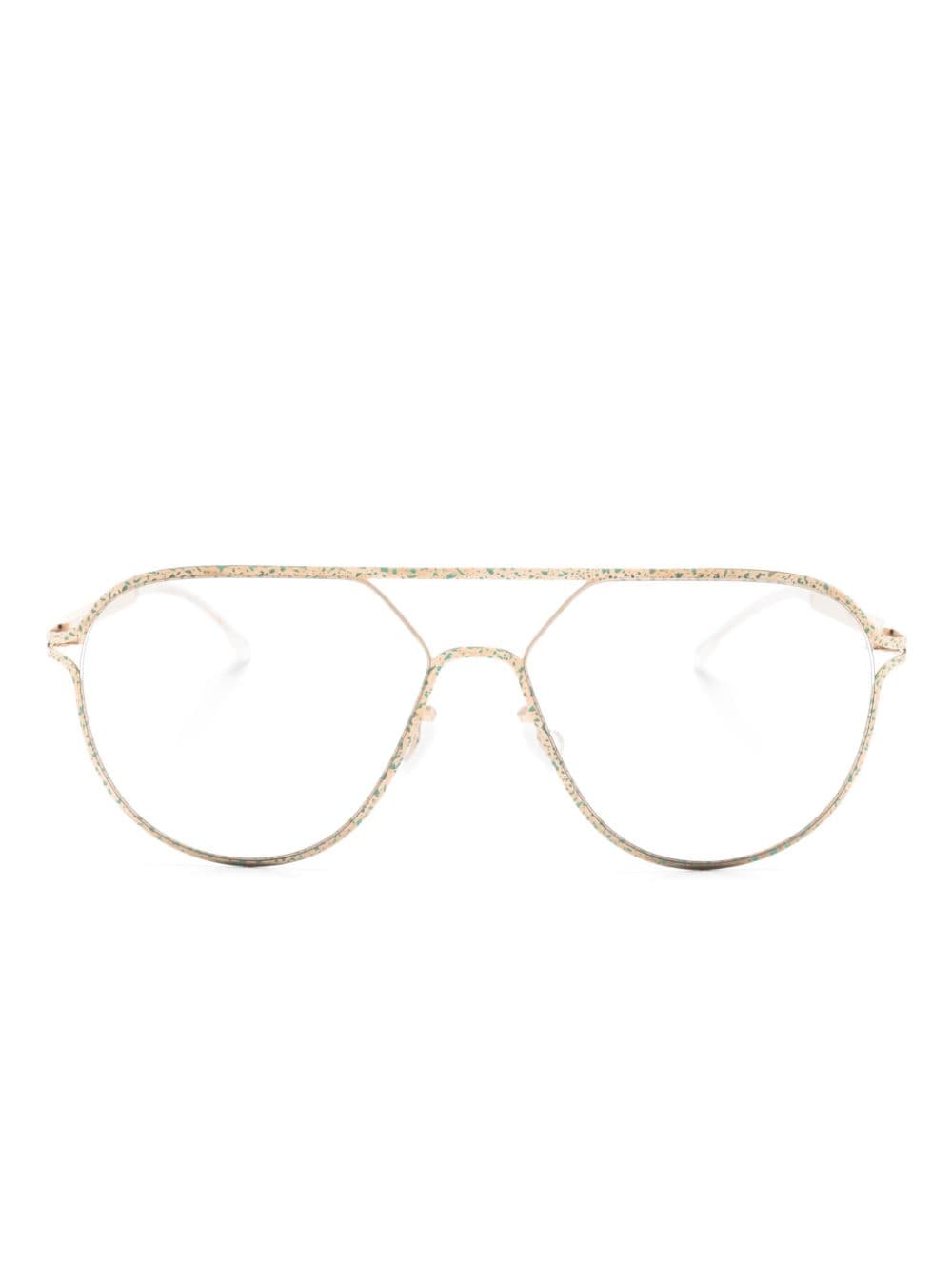 Mykita crystal-embellished pilot-frame glasses - Gold von Mykita