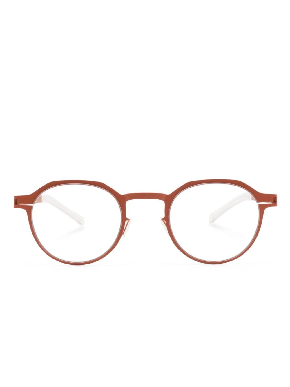 Mykita round-frame titanium glasses - Orange von Mykita