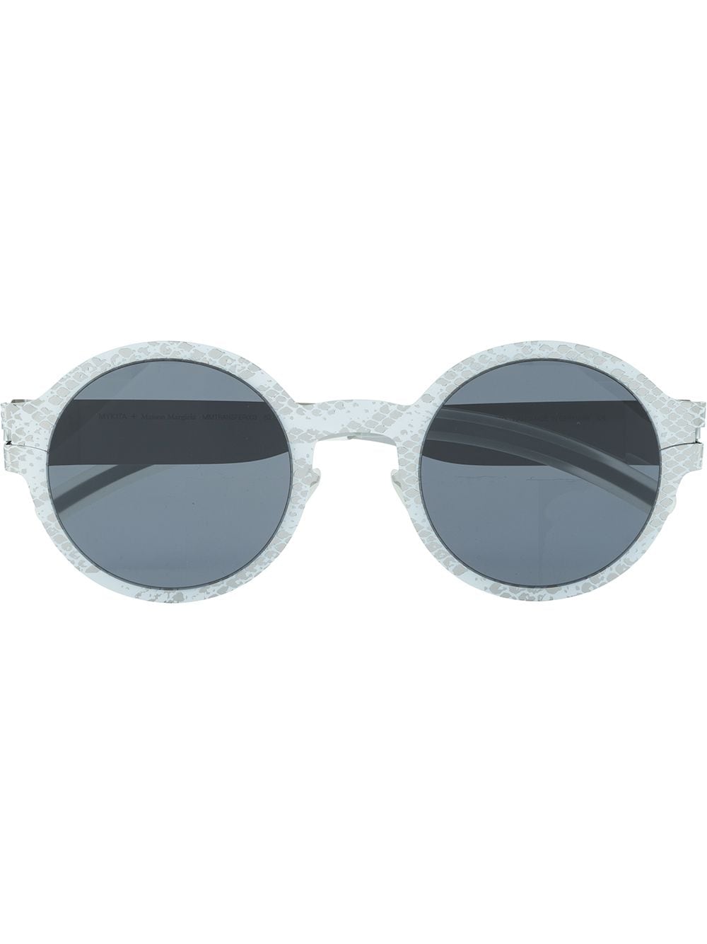Mykita snake-print round sunglasses - White von Mykita