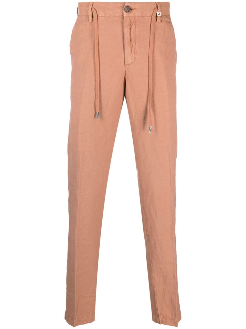 Myths drawstring-waist lyocell-linen chino trousers - Pink von Myths