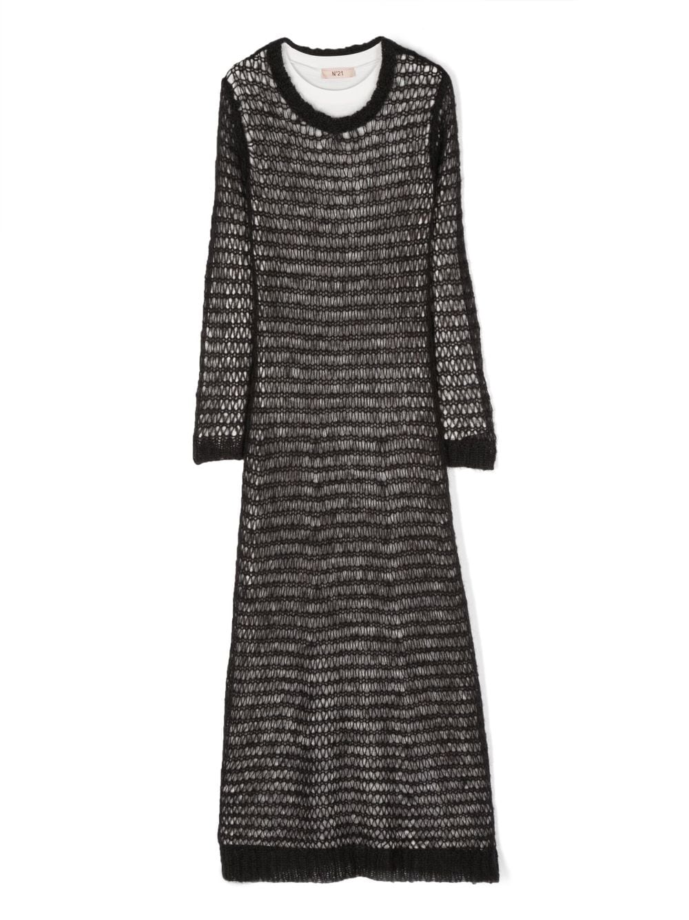 Nº21 Kids A-line knitted dress - Black von Nº21 Kids