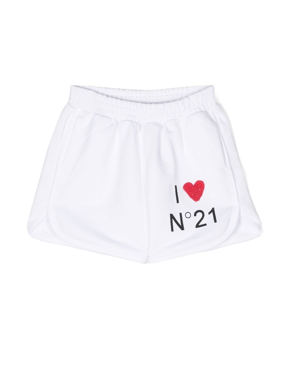 Nº21 Kids 'I Love Nº21' shorts - White von Nº21 Kids