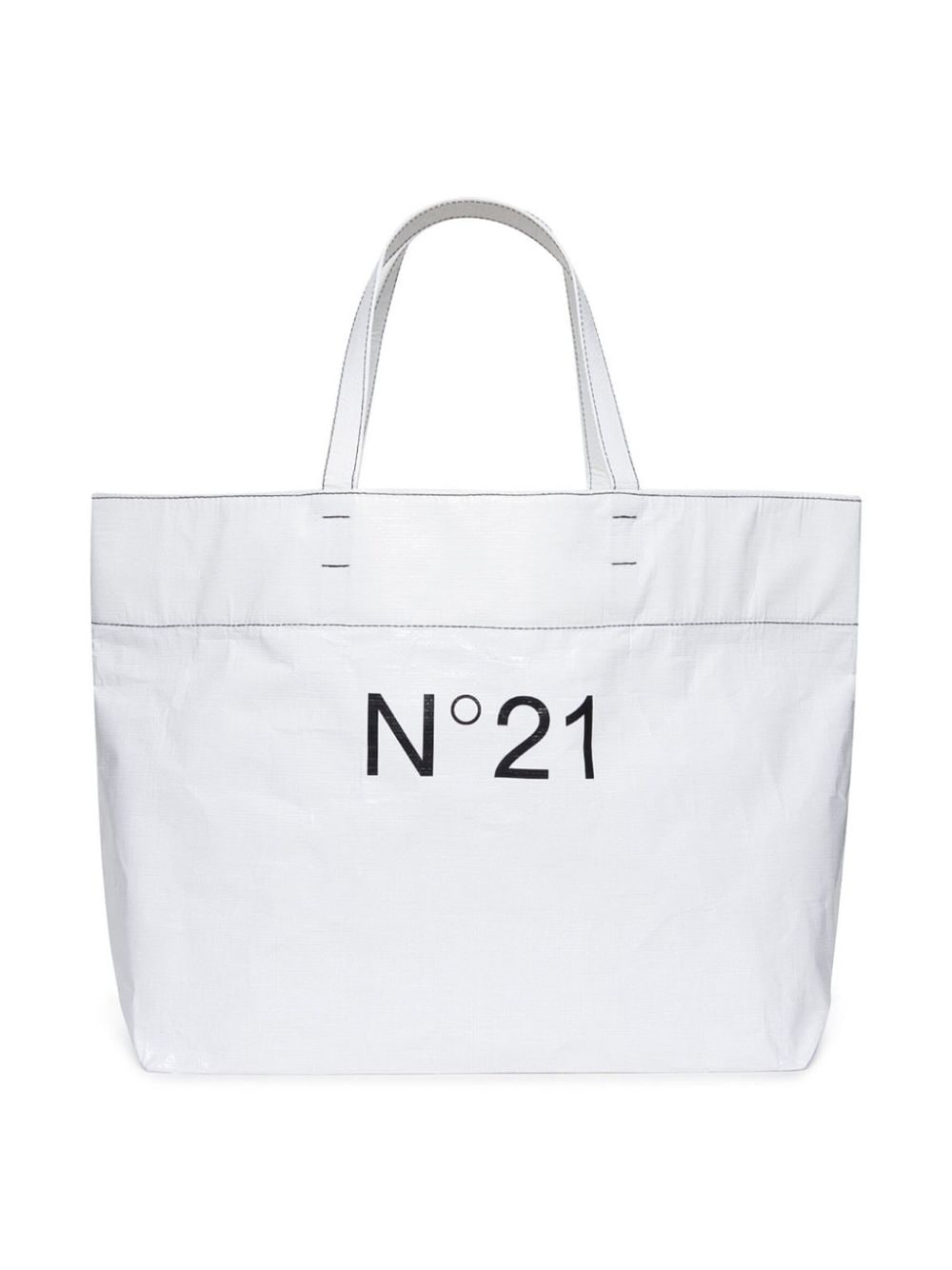 Nº21 Kids clear logo-print tote bag - White von Nº21 Kids