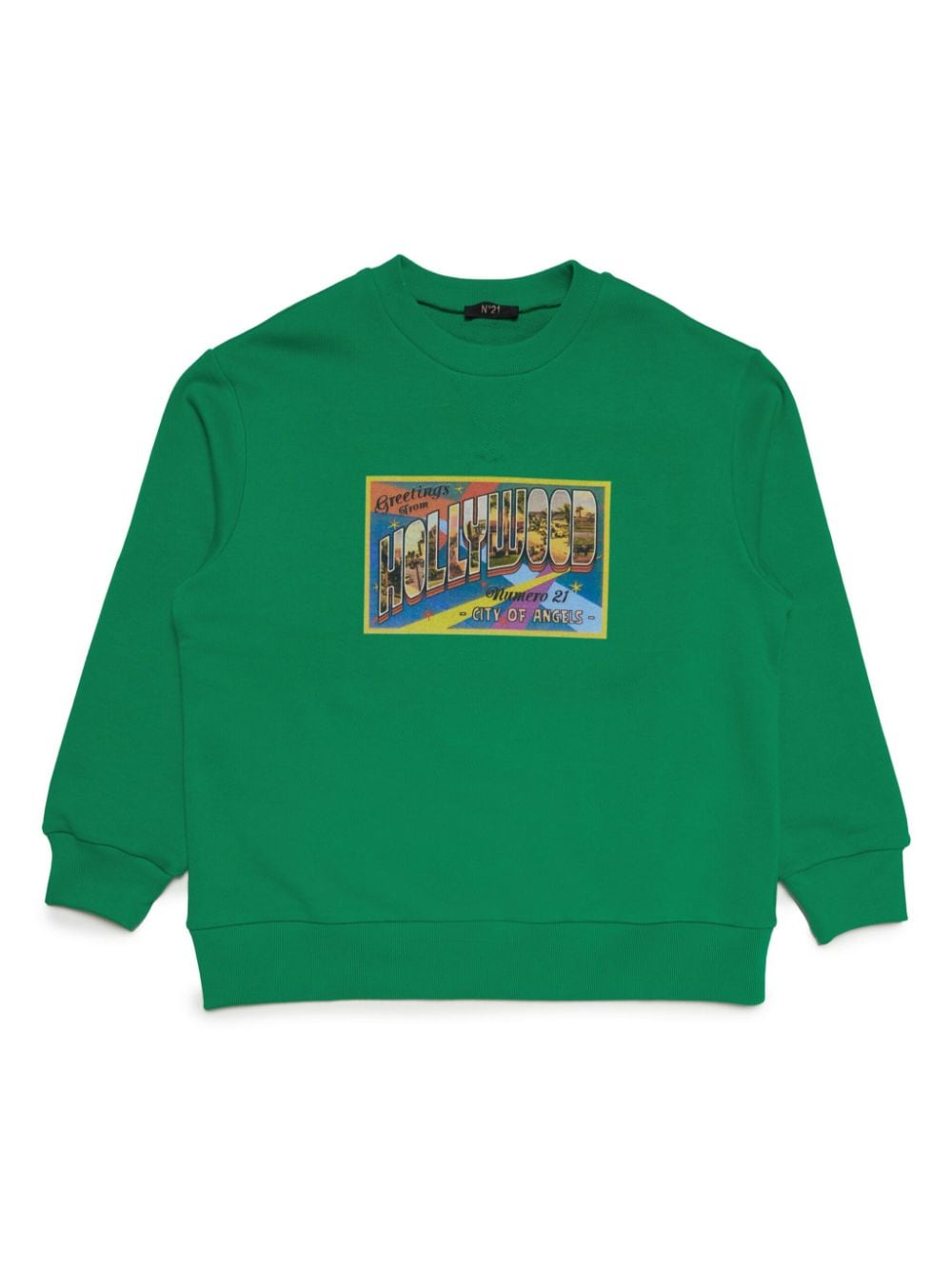 Nº21 Kids graphic-print cotton sweatshirt - Green von Nº21 Kids