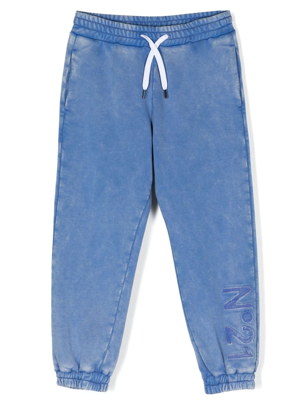 Nº21 Kids logo-embroidered faded track pants - Blue von Nº21 Kids