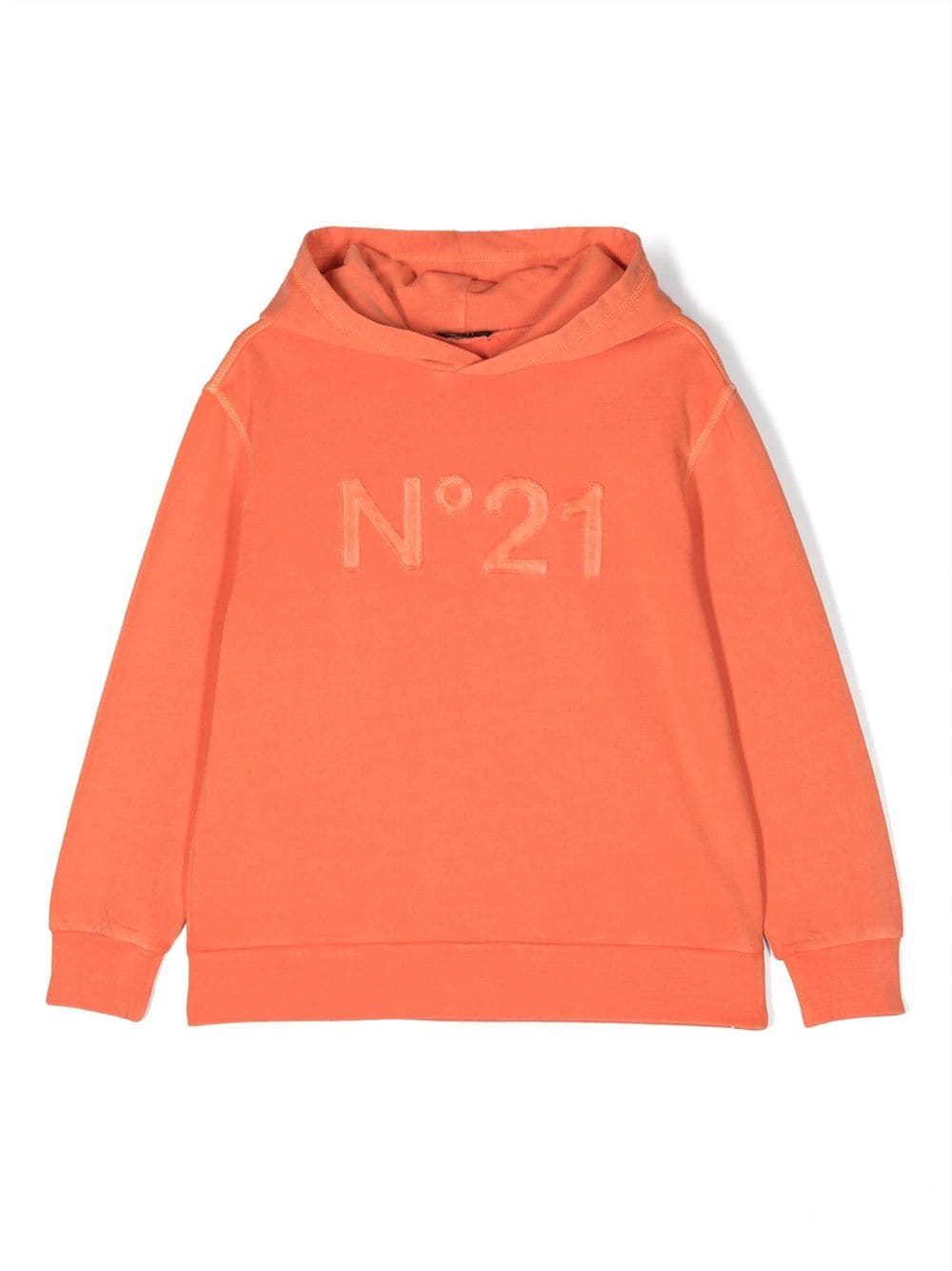 Nº21 Kids logo-patch classic hoodie - Orange von Nº21 Kids