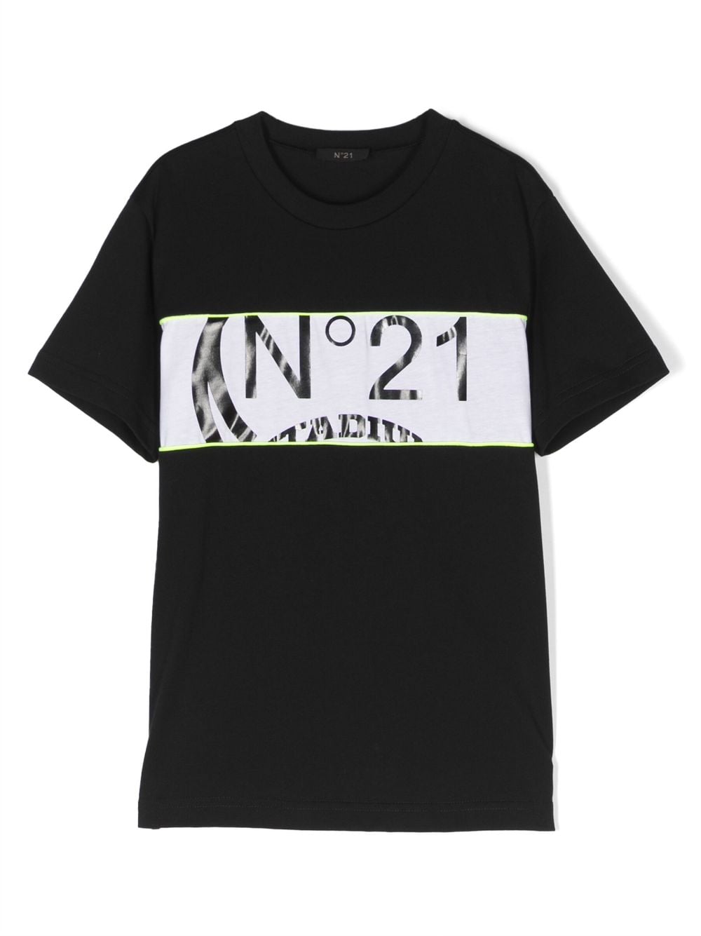 Nº21 Kids logo-print cotton T-shirt - Black von Nº21 Kids