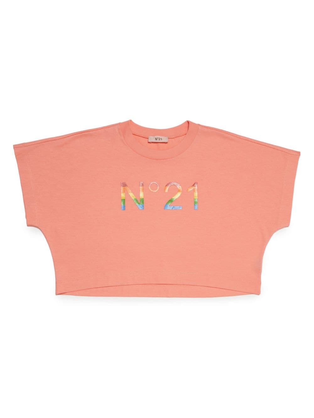 Nº21 Kids logo-print cotton T-shirt - Pink von Nº21 Kids