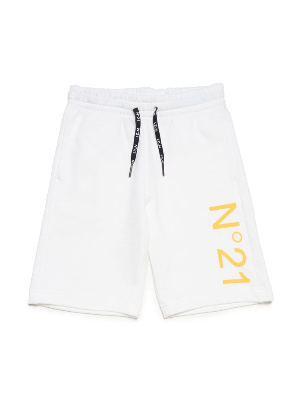 Nº21 Kids logo-print cotton shorts - White von Nº21 Kids