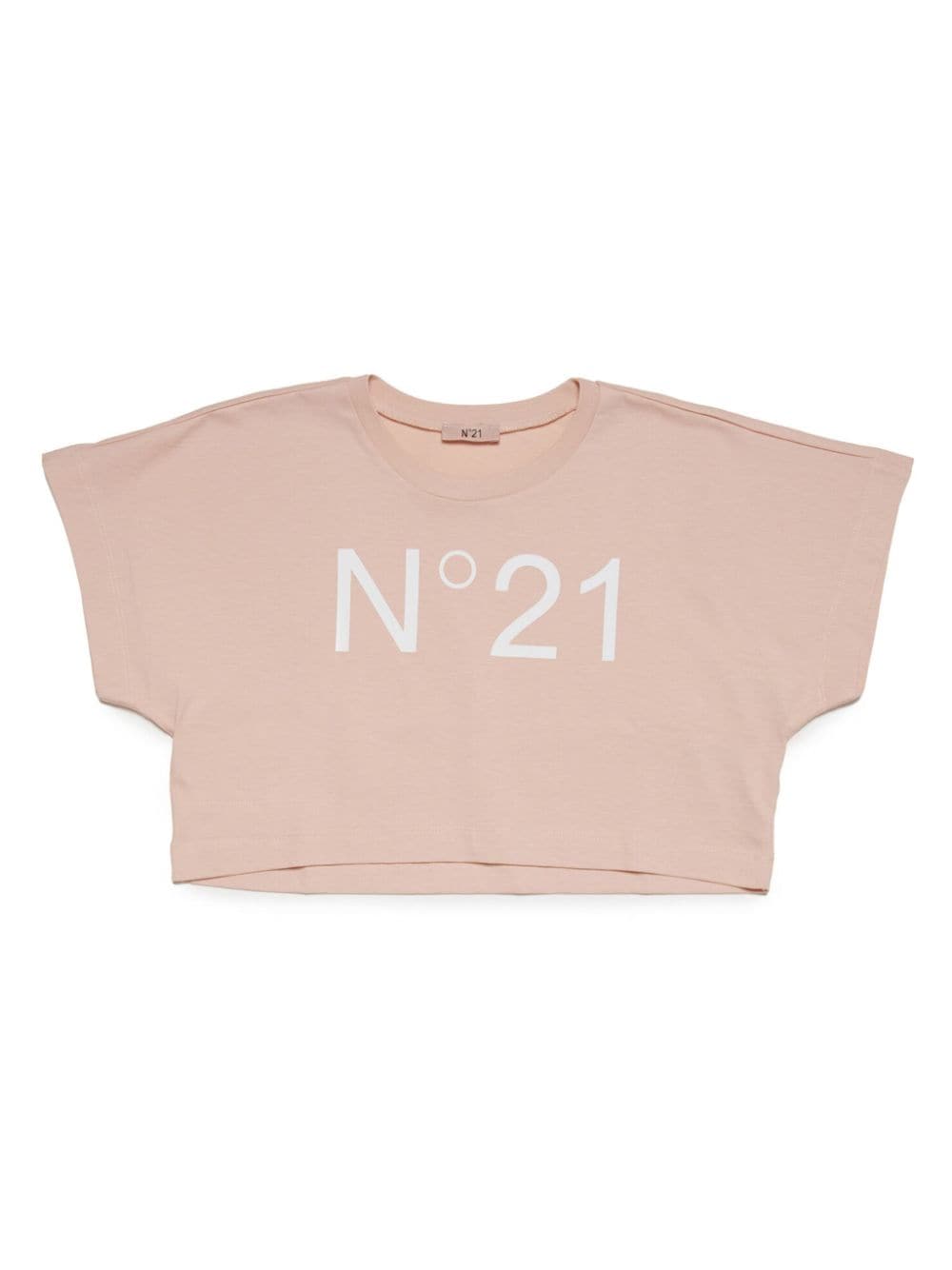 Nº21 Kids logo-print cropped T-shirt - Pink von Nº21 Kids