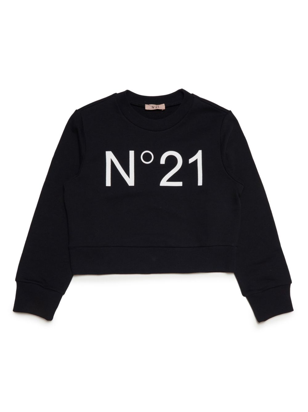 Nº21 Kids logo-print cropped sweatshirt - Black von Nº21 Kids