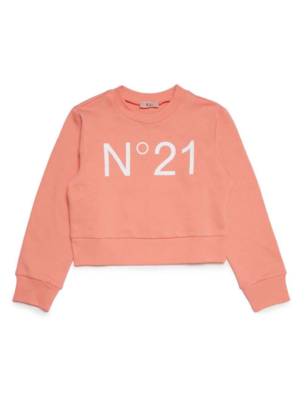 Nº21 Kids logo-print cropped sweatshirt - Orange von Nº21 Kids