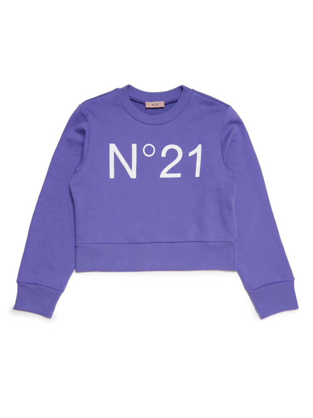 Nº21 Kids logo-print cropped sweatshirt - Purple von Nº21 Kids