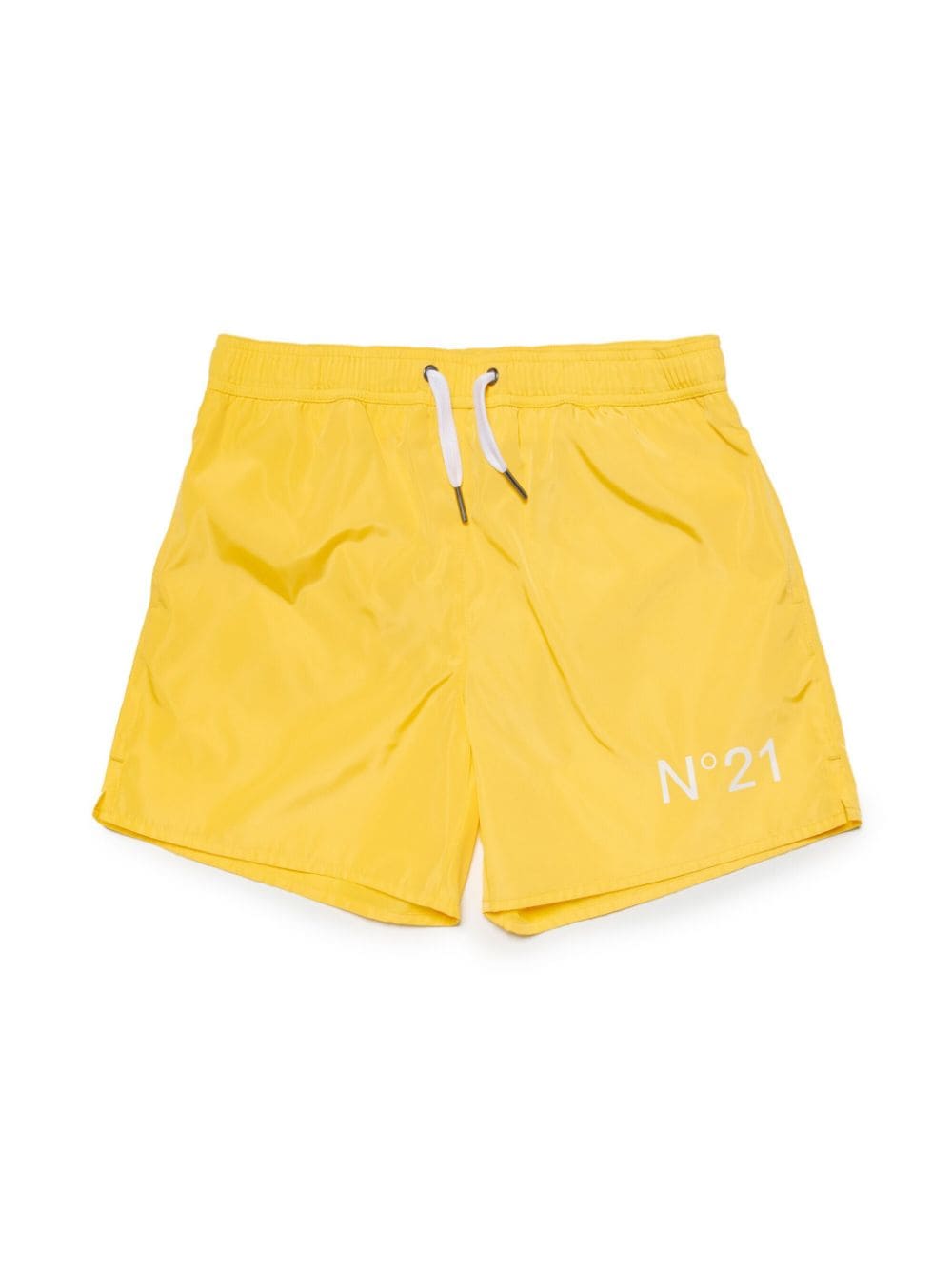 Nº21 Kids logo-print drawstring swim shorts - Yellow von Nº21 Kids