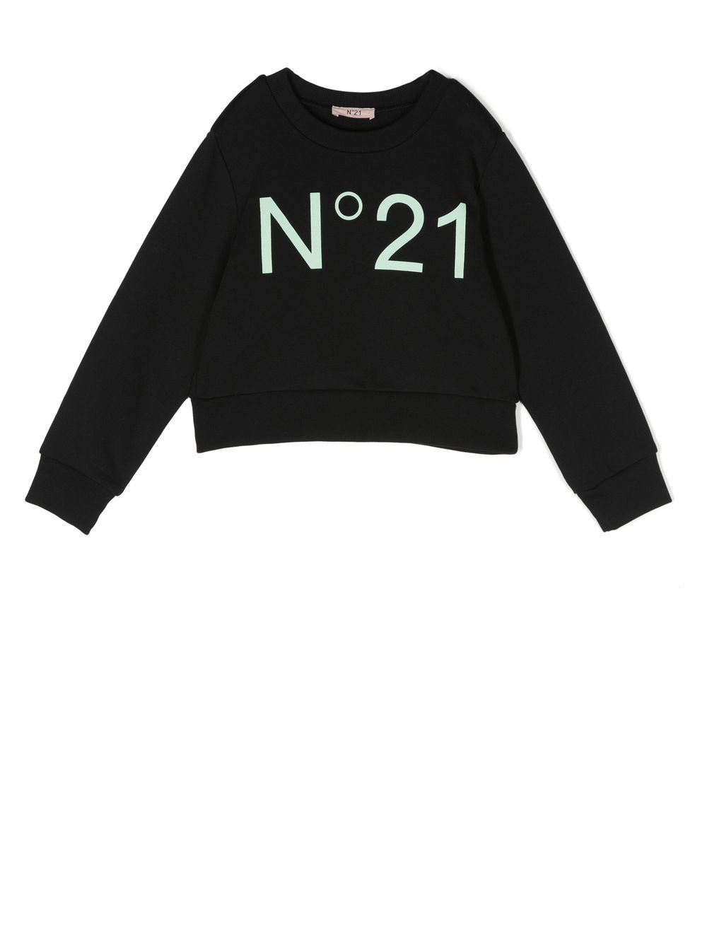 Nº21 Kids logo-print long-sleeve sweatshirt - Black von Nº21 Kids