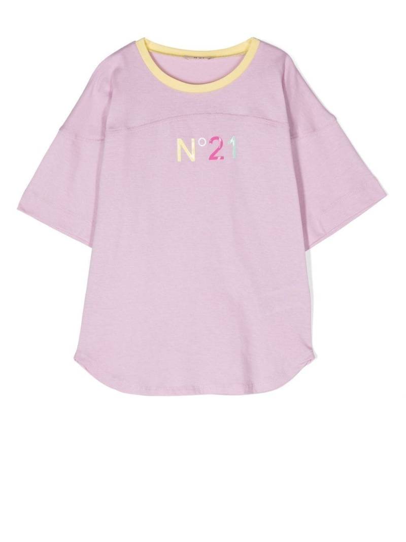 Nº21 Kids logo-print short-sleeved T-shirt - Pink von Nº21 Kids