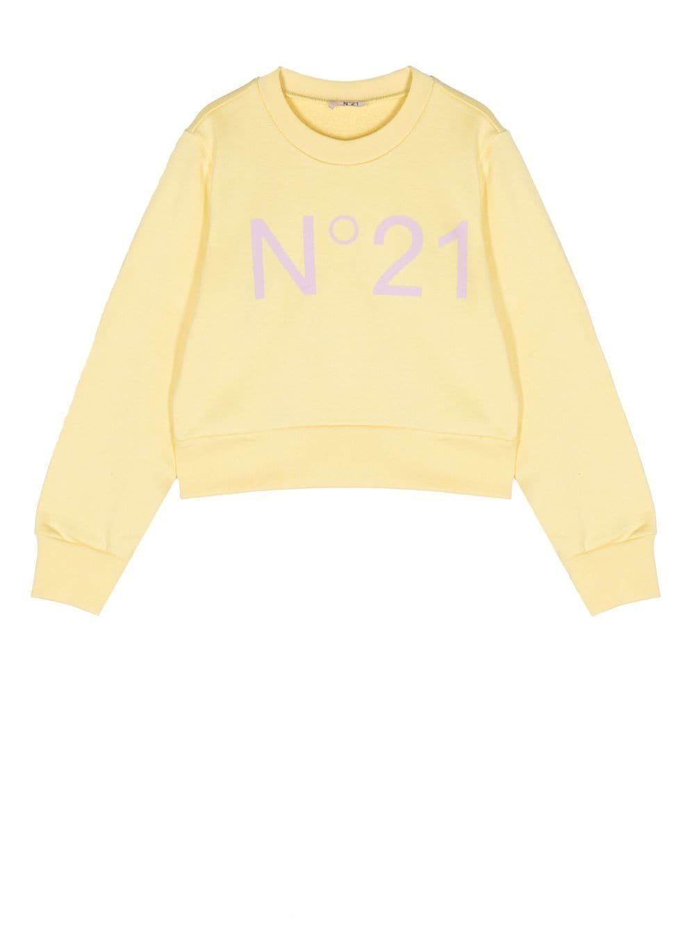 Nº21 Kids logo-print sweatshirt - Yellow von Nº21 Kids