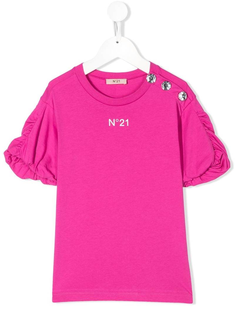 Nº21 Kids ruffle trim T-shirt - Pink von Nº21 Kids