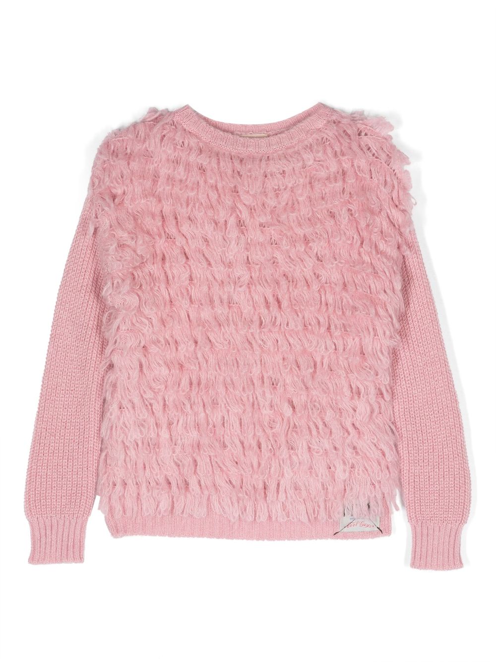 Nº21 Kids ruffled-panel knit jumper - Pink von Nº21 Kids