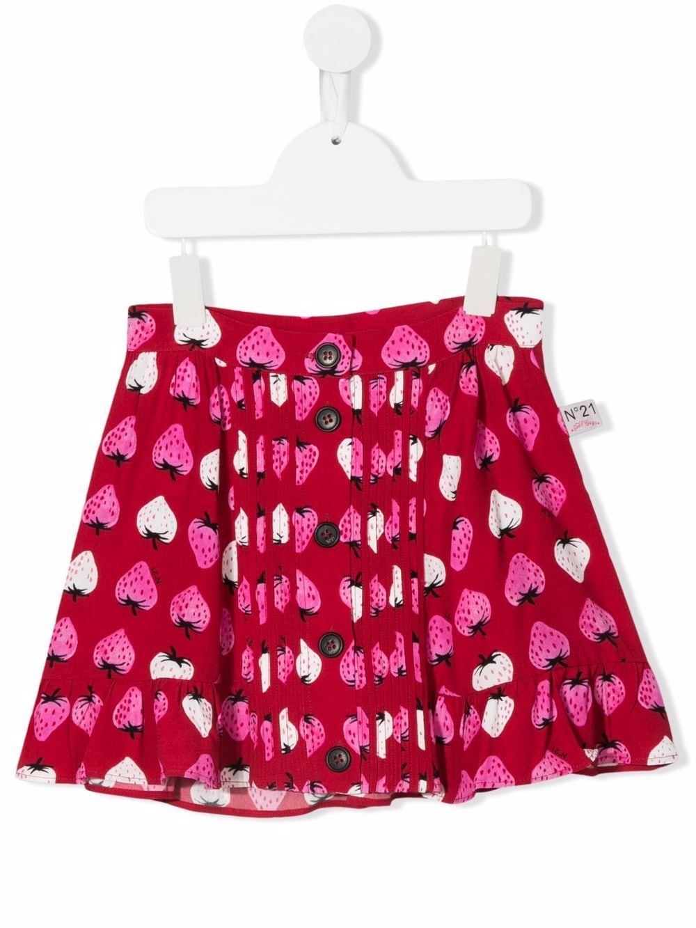 Nº21 Kids strawberry-print A-line miniskirt - Red von Nº21 Kids